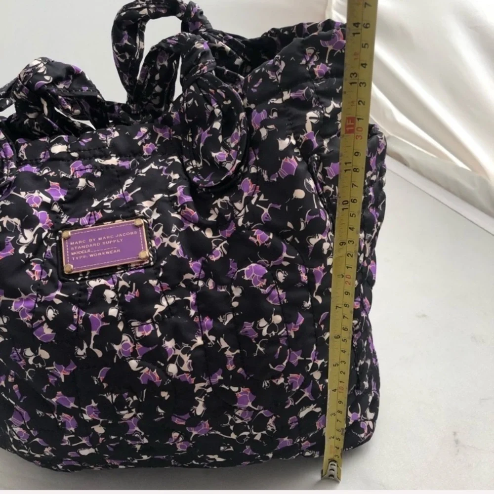 Marc by Marc Jacobs purple and black multicolor large floral tote
